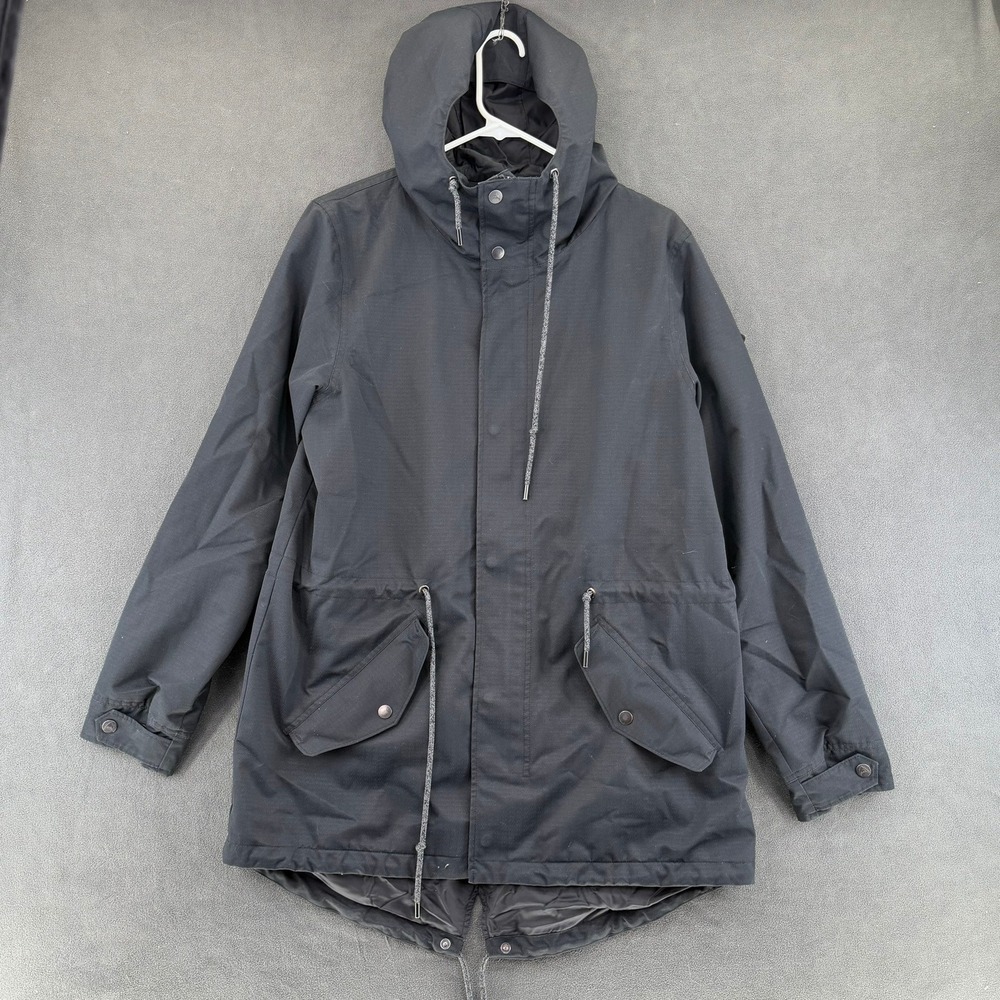 Burton Sadie Jacket Womens Large Black Living Lining Hooded Parka 139961